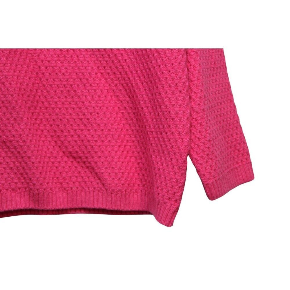 Talbots Sweater Size XL Lambs Wool Textured Knit Pink Valentines Day Preppy Soft - Picture 5 of 12